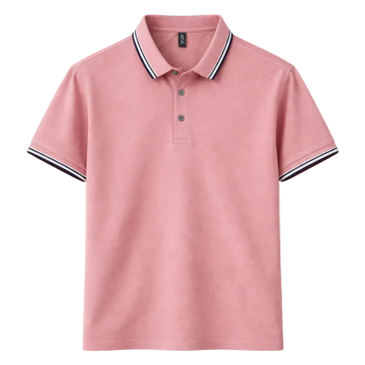 Men's Tipped Collar Short Sleeve Polo Shirt
