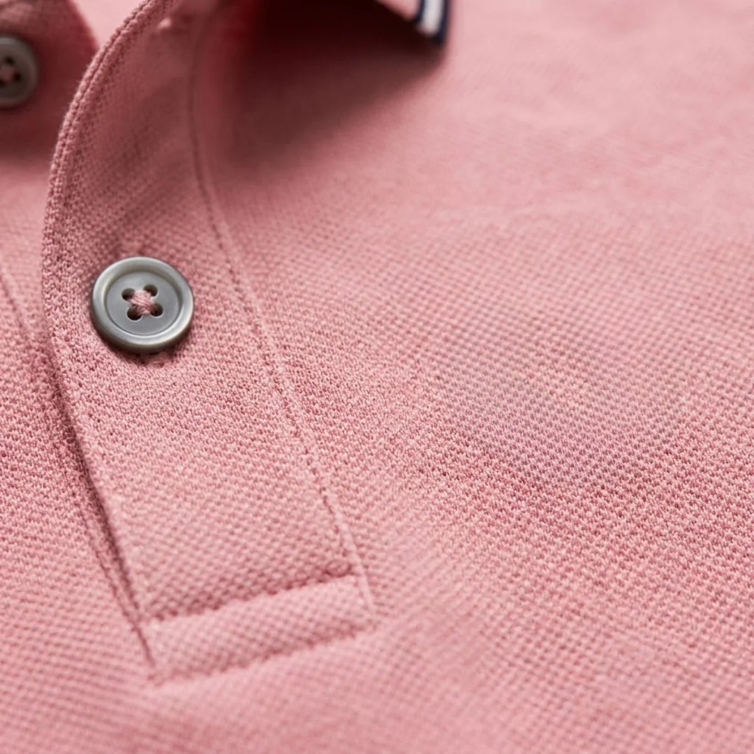 Men's Tipped Collar Short Sleeve Polo Shirt
