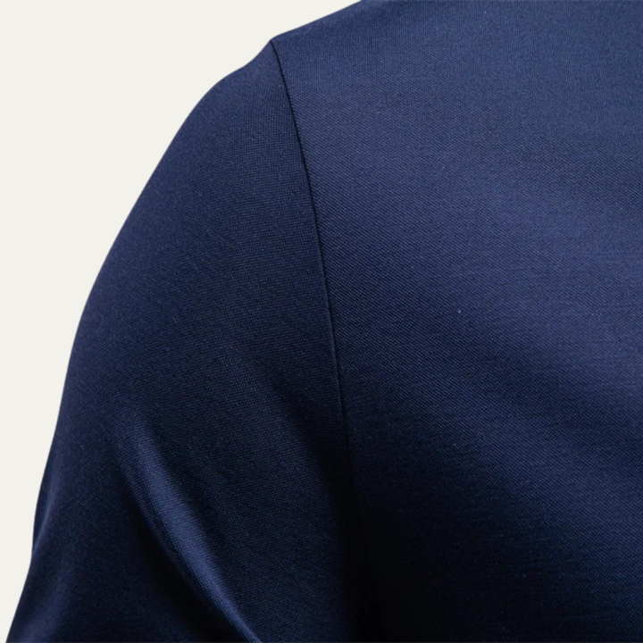 Men's Contrast Collar Polo Shirt with Cuff Trim