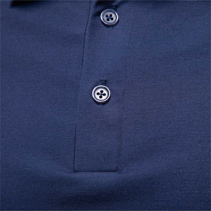 Men's Contrast Collar Polo Shirt with Cuff Trim