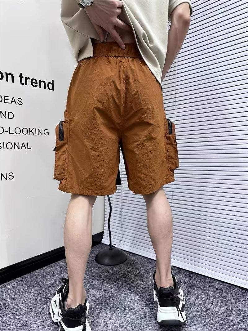 Men’s Knee-Length Cargo Shorts with Adjustable Belt