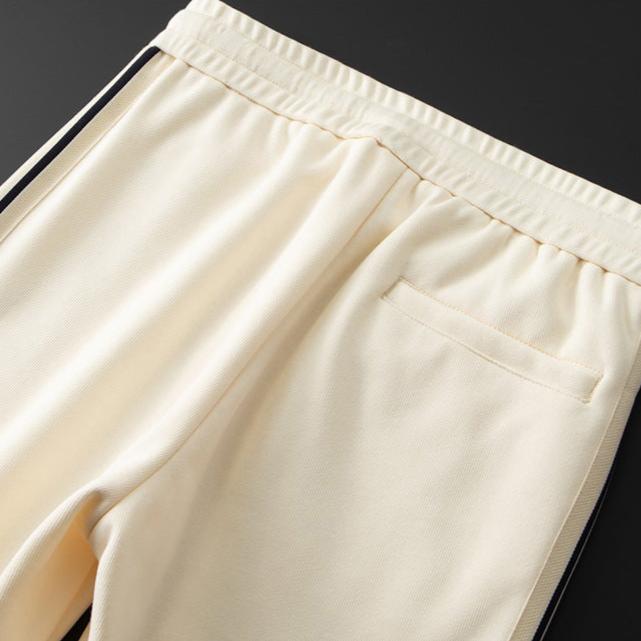 Men’s Athletic Tracksuit Set Quarter Zip Pullover and Pants with Side Stripe Detail