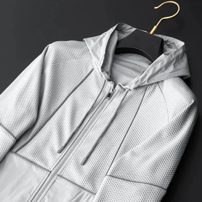 Men’s Athletic Tracksuit Set Zip Hoodie Jacket and Pants Solid Color