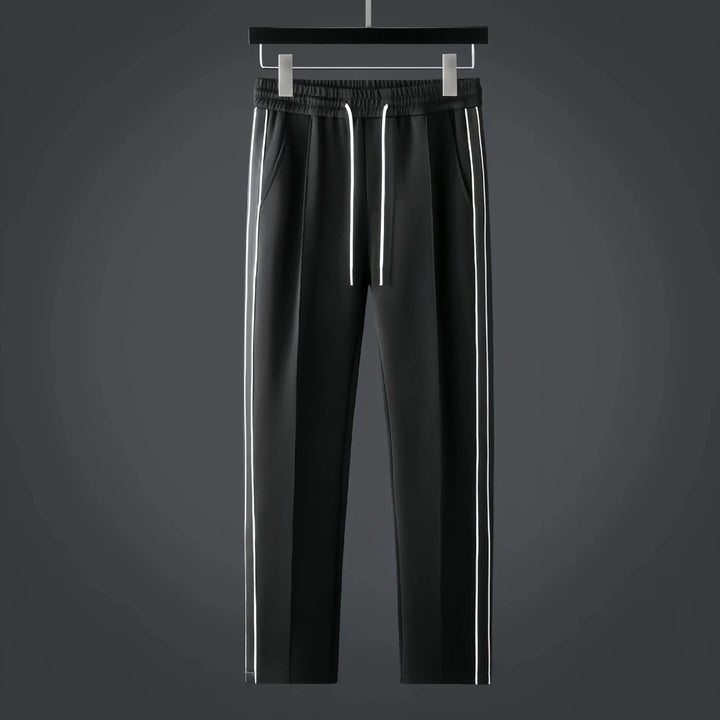 Men’s Athletic Tracksuit Set Zip-Up Jacket and Pants with Side Stripe Trim