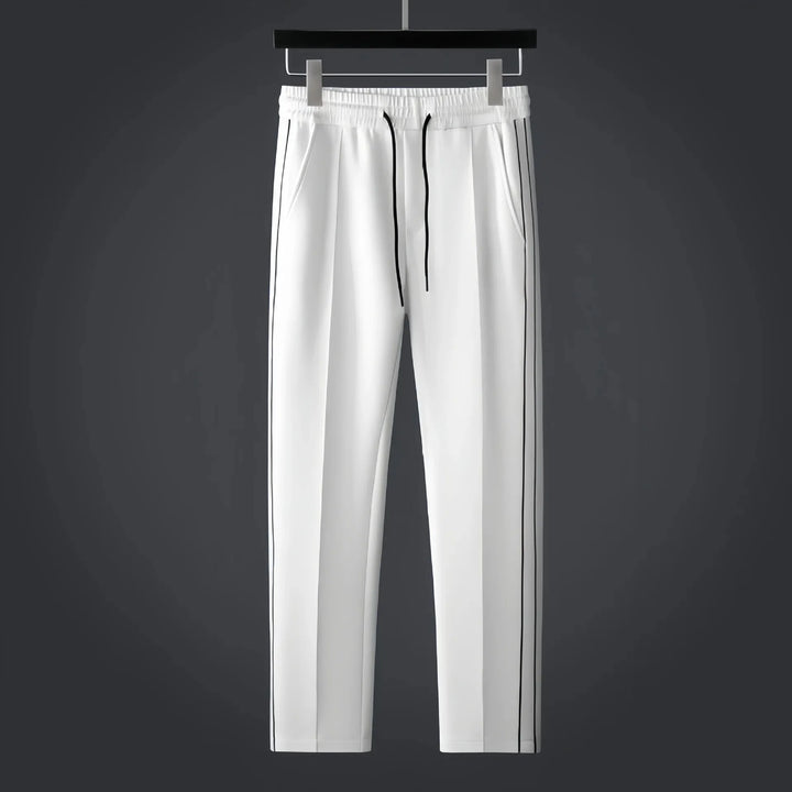 Men’s Athletic Tracksuit Set Zip-Up Jacket and Pants with Side Stripe Trim
