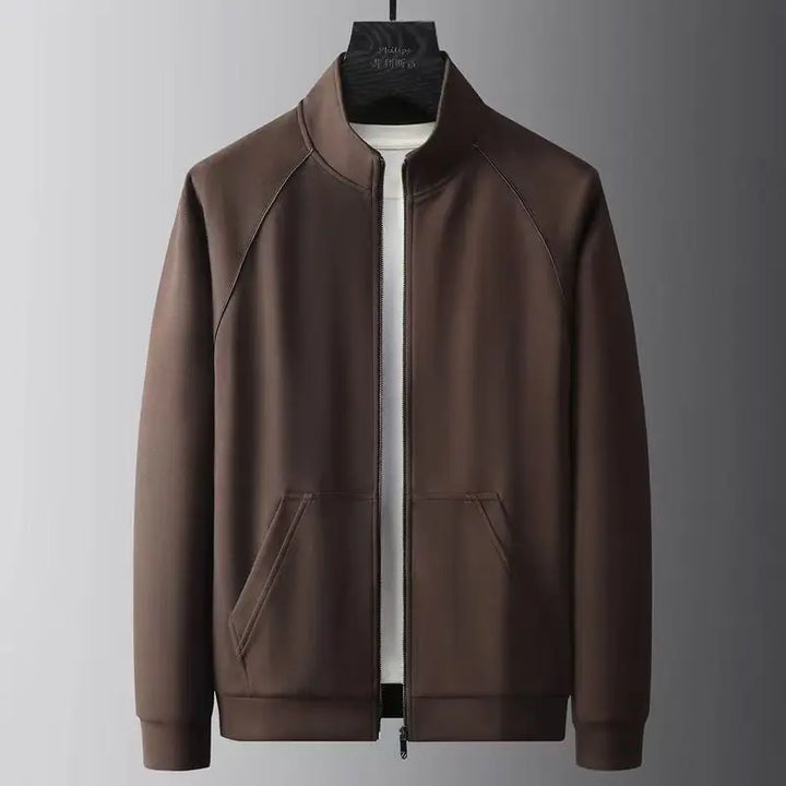 Men’s Athletic Tracksuit Set Zip-Up Jacket and Pants Solid Color