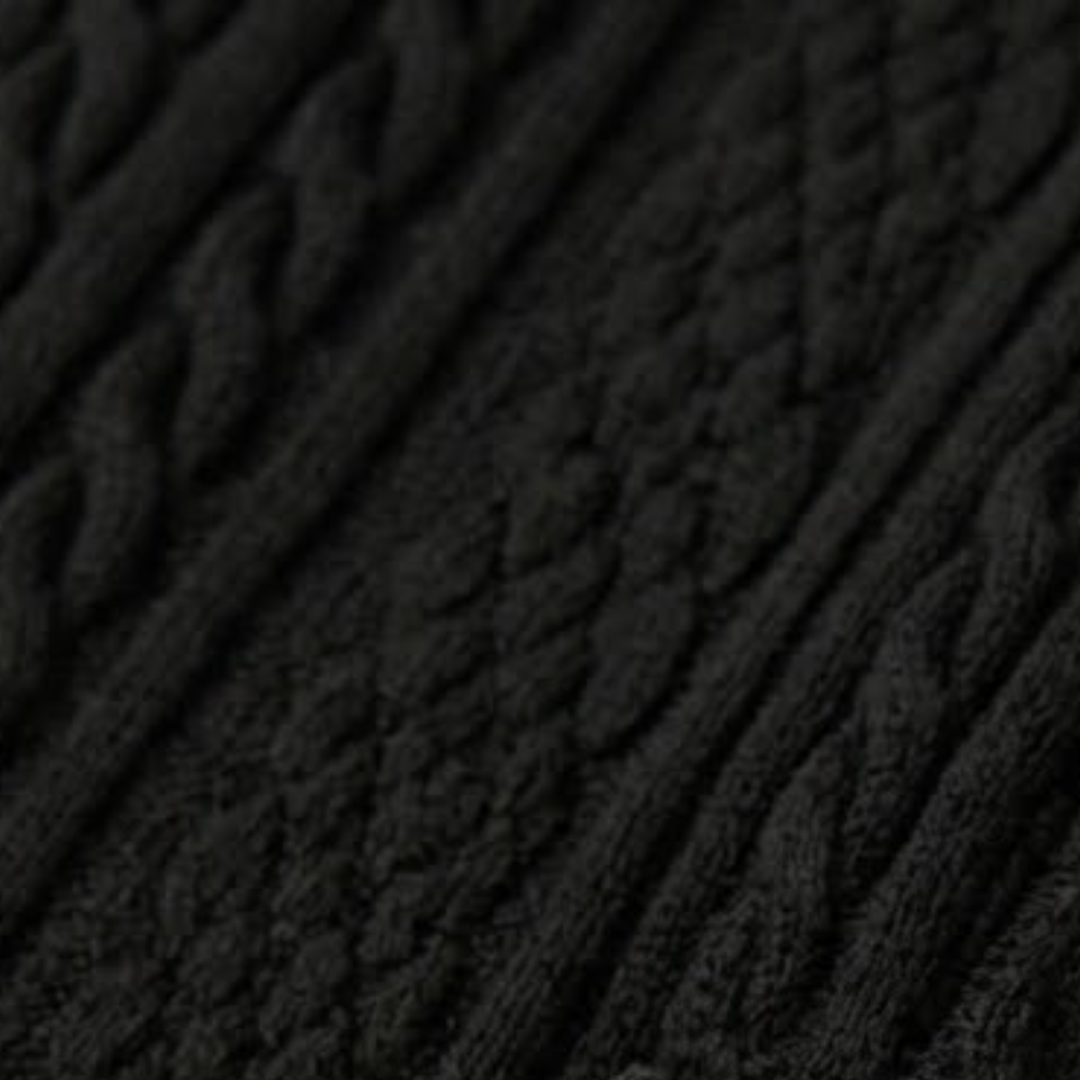 Men's Cable Knit Polo Shirt