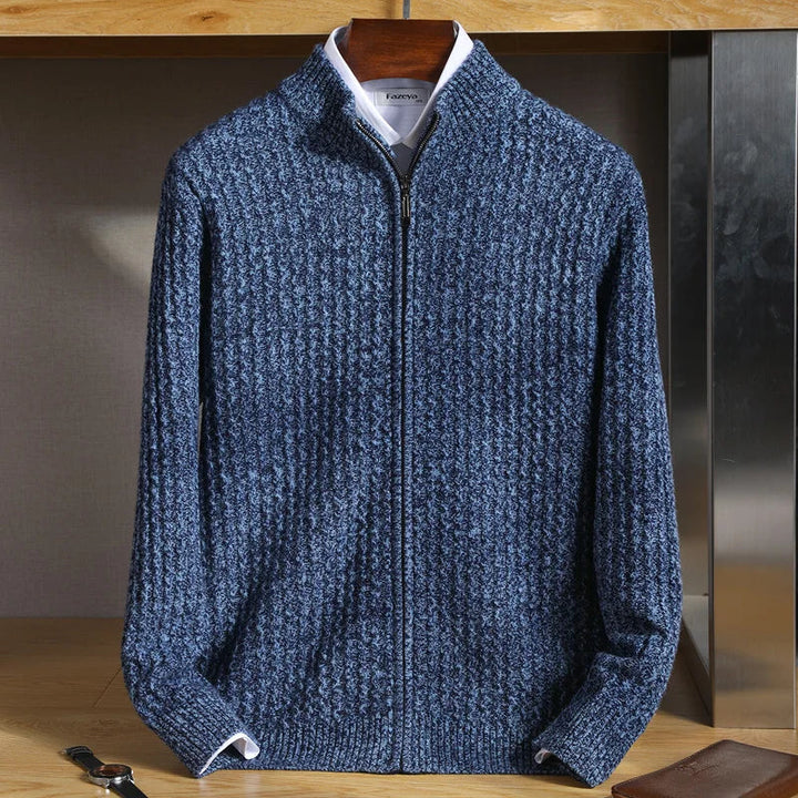 Men’s Cable-Knit Zip Cardigan
