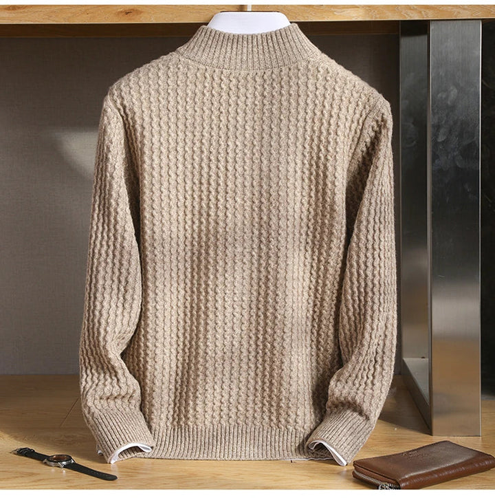 Men’s Cable-Knit Zip Cardigan