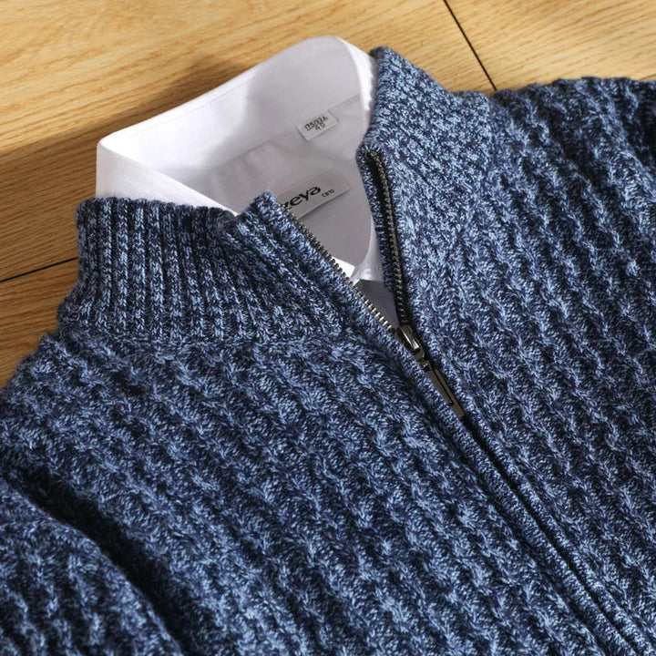 Men’s Cable-Knit Zip Cardigan