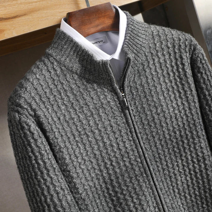 Men’s Cable-Knit Zip Cardigan