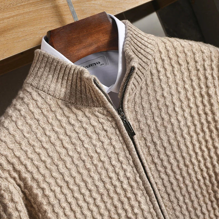 Men’s Cable-Knit Zip Cardigan