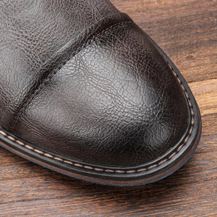 Men's Cap-Toe Lace-Up Ankle Boots