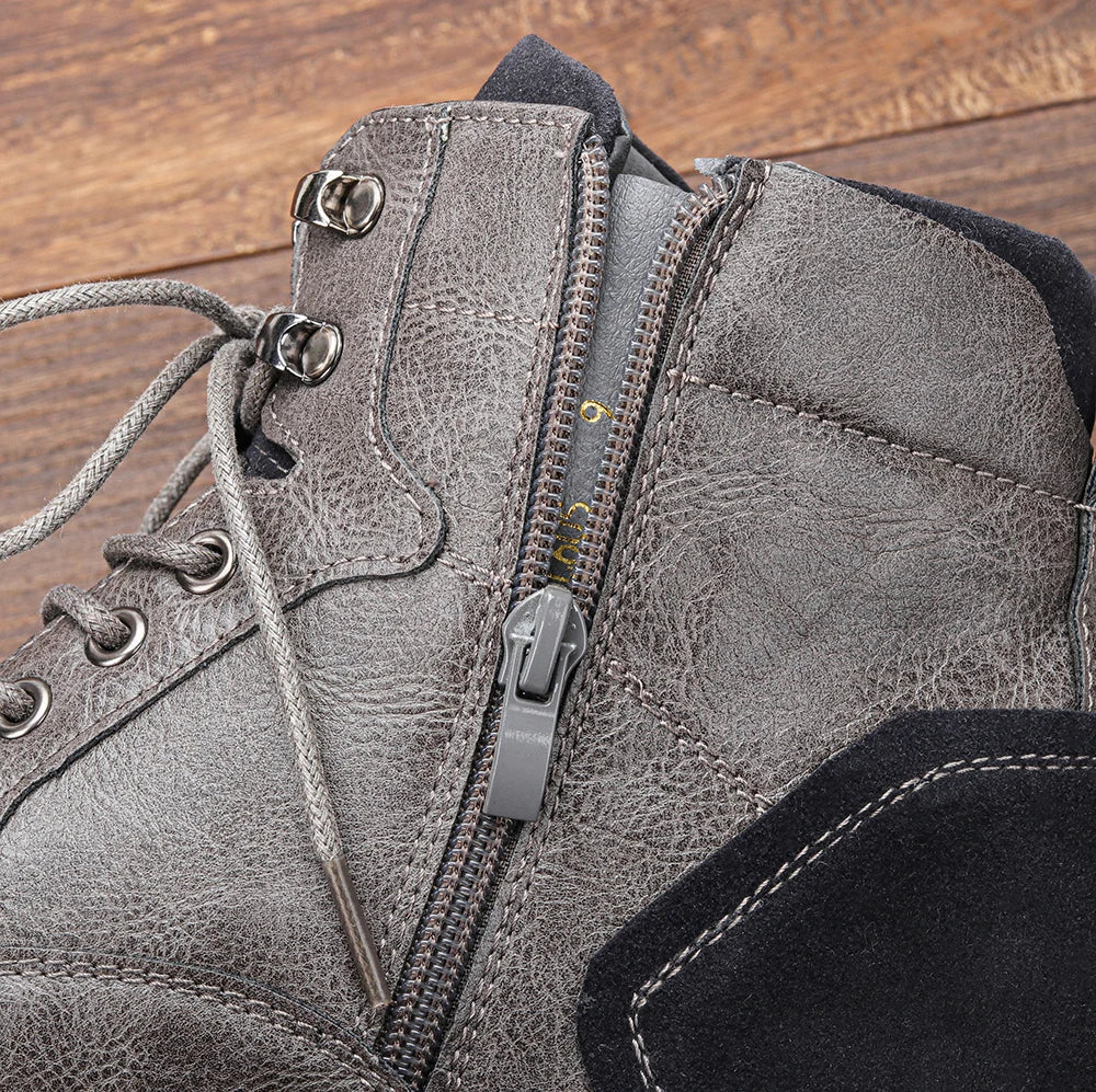 Men's Cap-Toe Lace-Up Ankle Boots