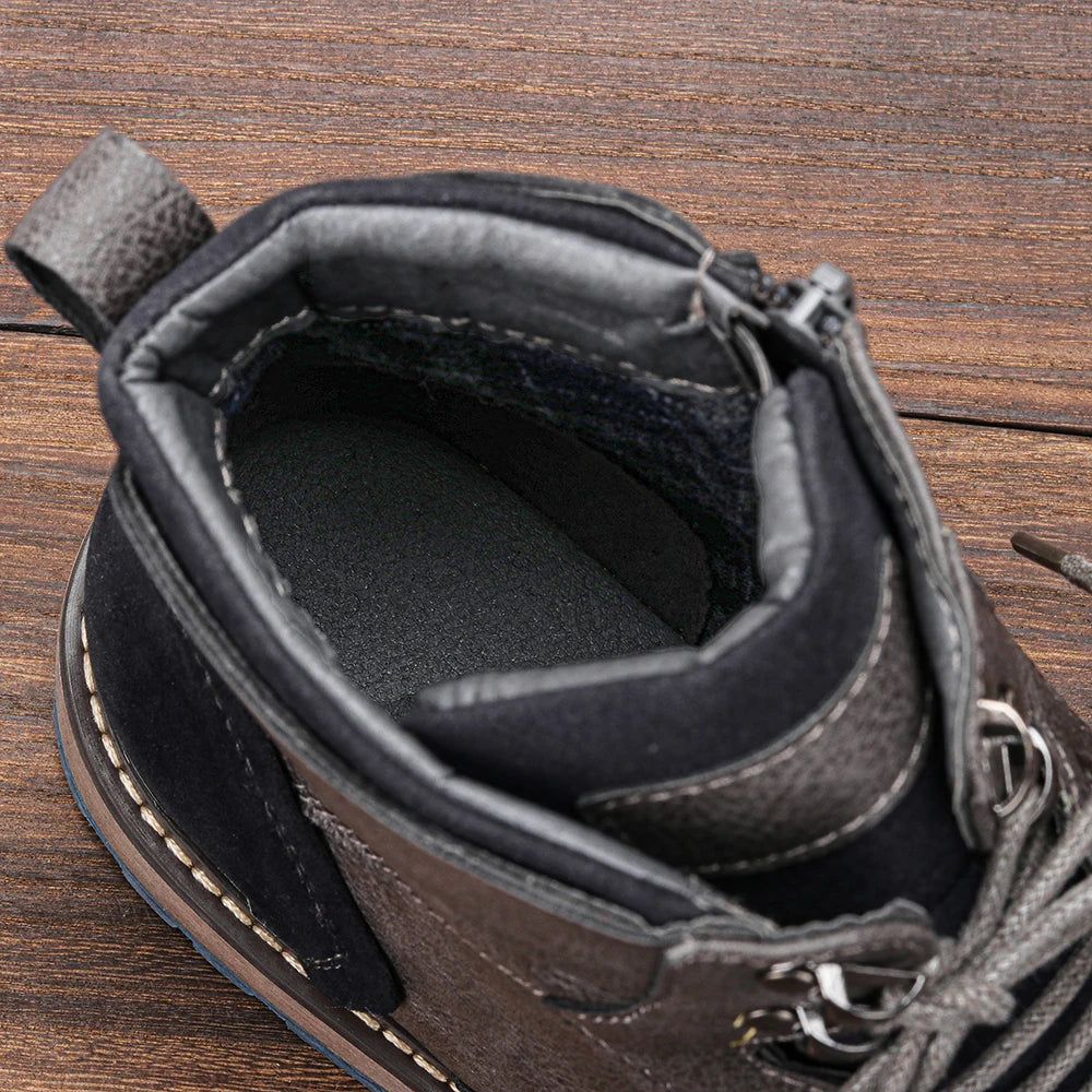 Men's Cap-Toe Lace-Up Ankle Boots