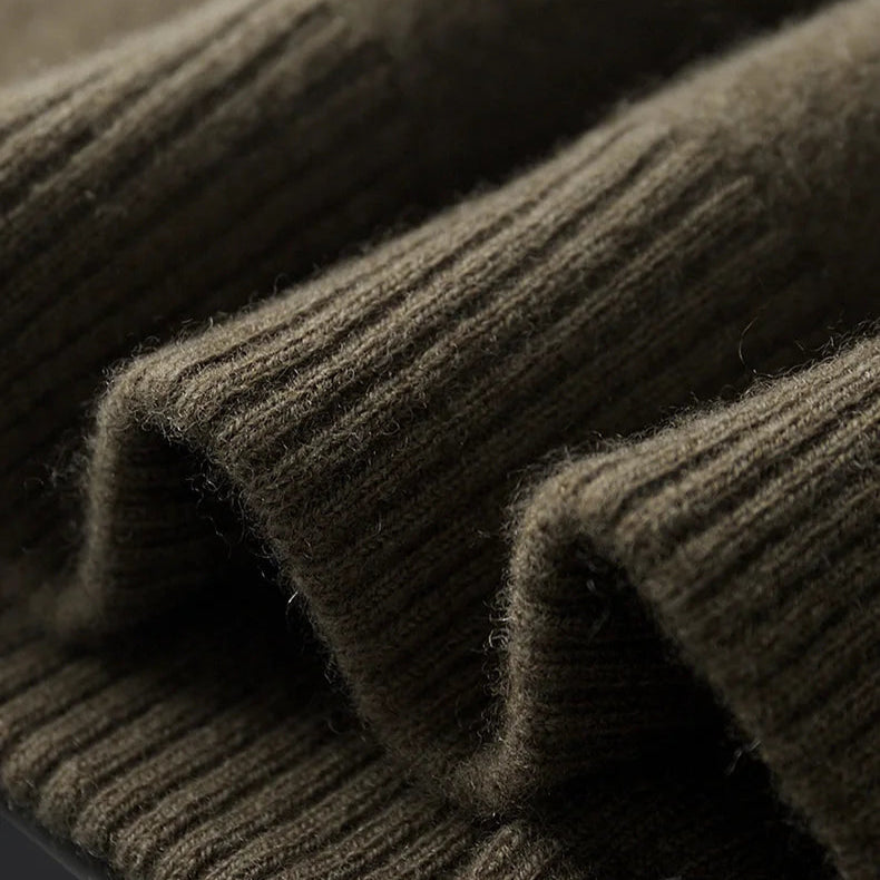 Men’s Collared Button-Front Knit Cardigan