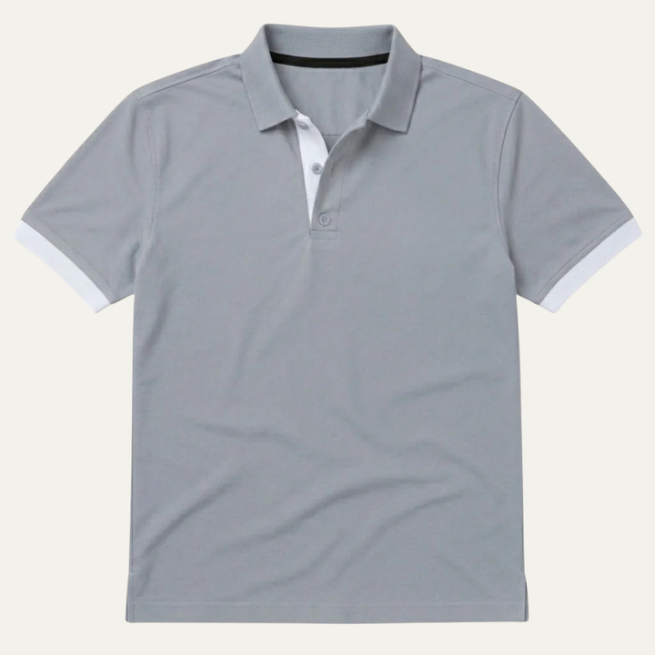 Men's Contrast Trim Short Sleeve Polo Shirt
