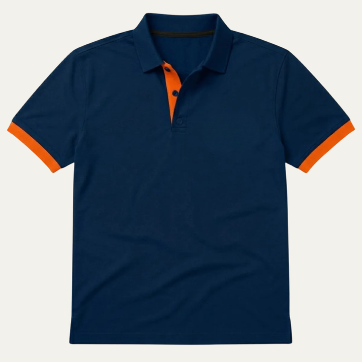 Men's Contrast Trim Short Sleeve Polo Shirt