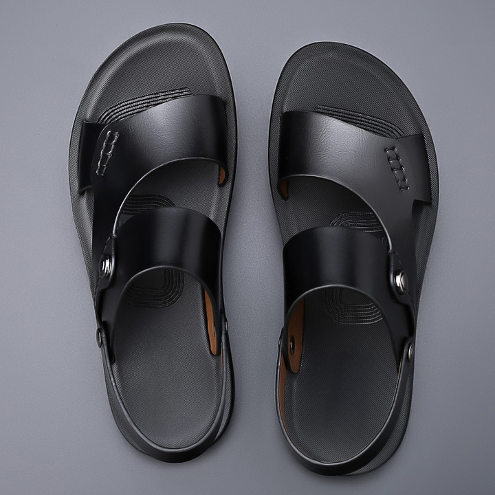 Men's Double-Strap Sandals with Back Strap