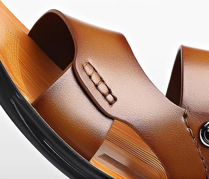 Men's Double-Strap Sandals with Back Strap