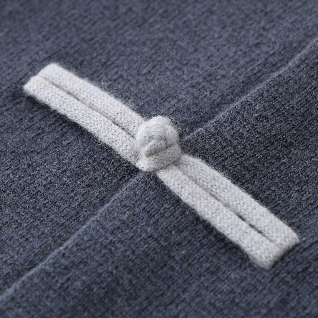 Men’s Frog-Button Stand-Collar Cardigan