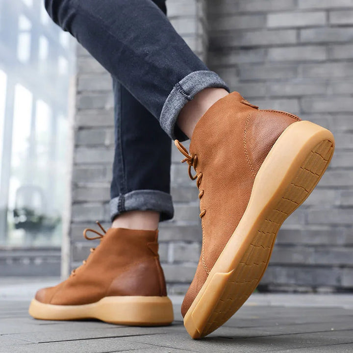 Men's Lace-Up Chukka Boots with Chunky Sole