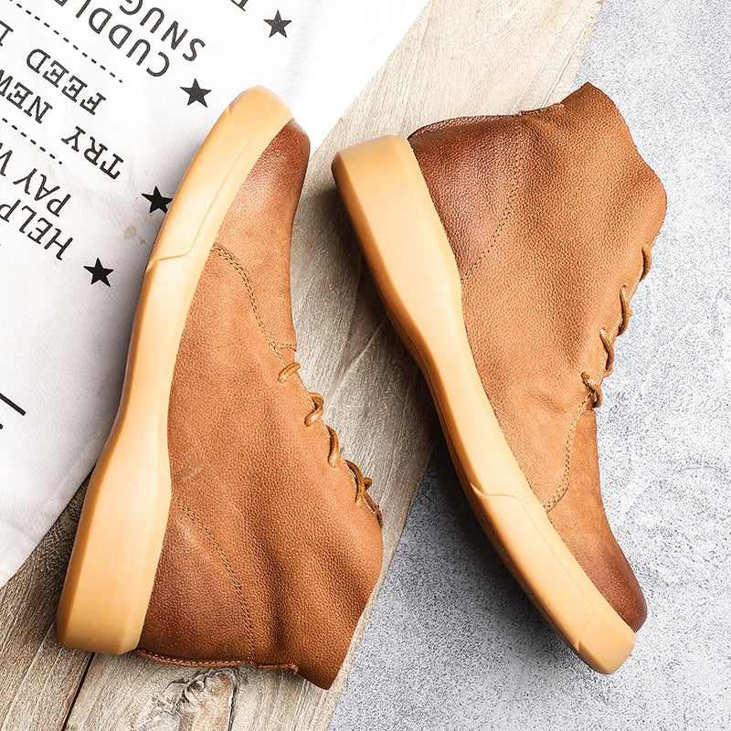 Men's Lace-Up Chukka Boots with Chunky Sole