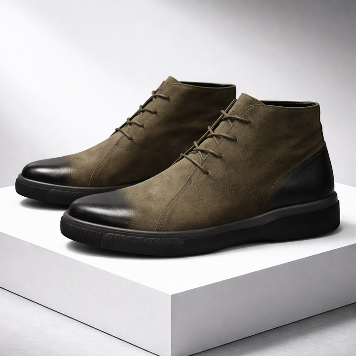 Men's Lace-Up Chukka Boots with Chunky Sole