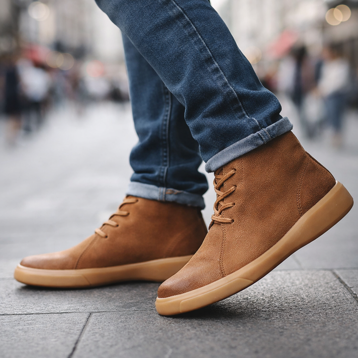 Men's Lace-Up Chukka Boots with Chunky Sole