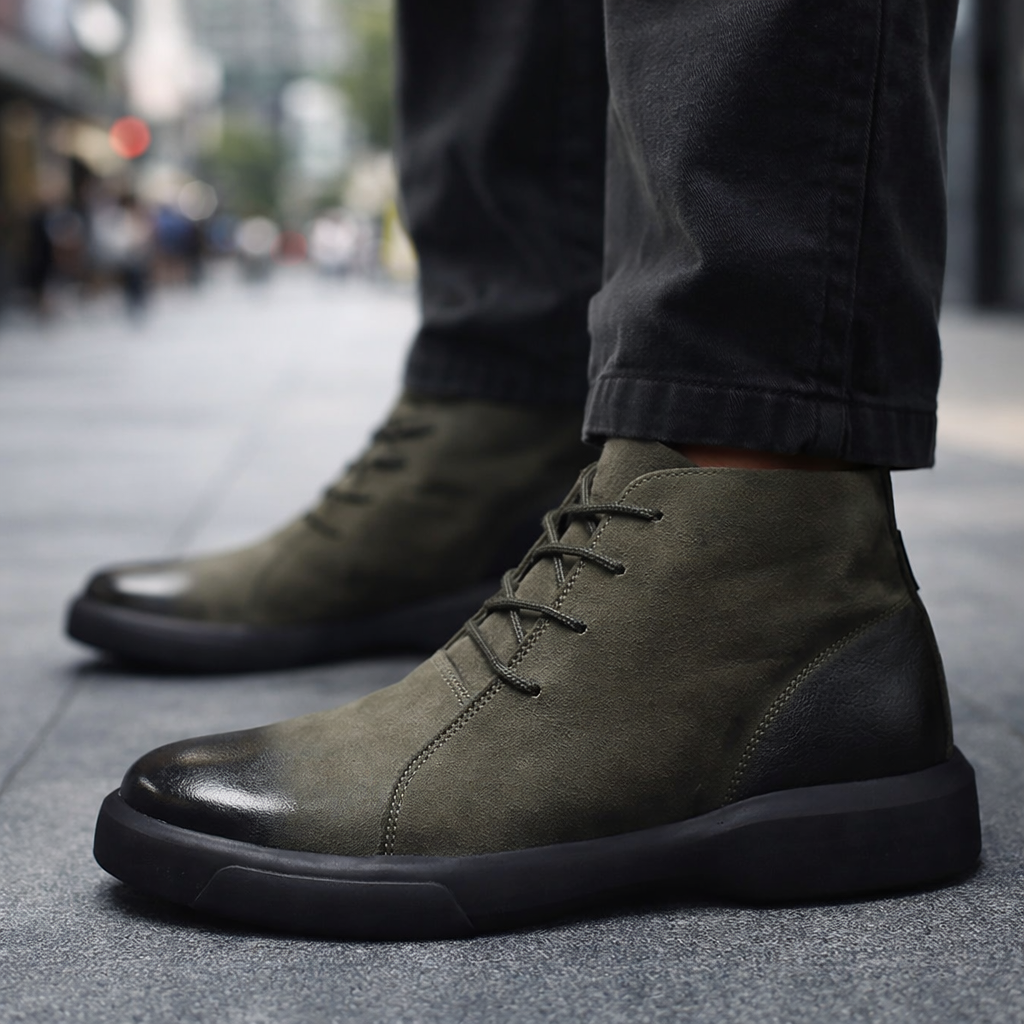 Men's Lace-Up Chukka Boots with Chunky Sole