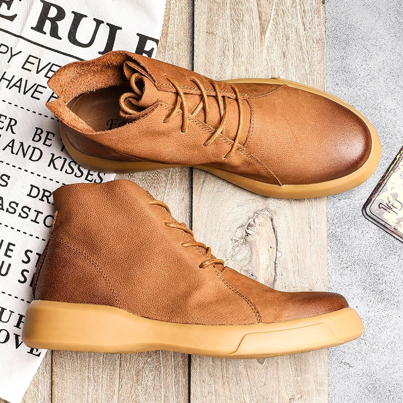 Men's Lace-Up Chukka Boots with Chunky Sole