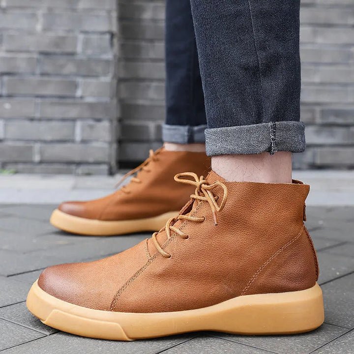 Men's Lace-Up Chukka Boots with Chunky Sole
