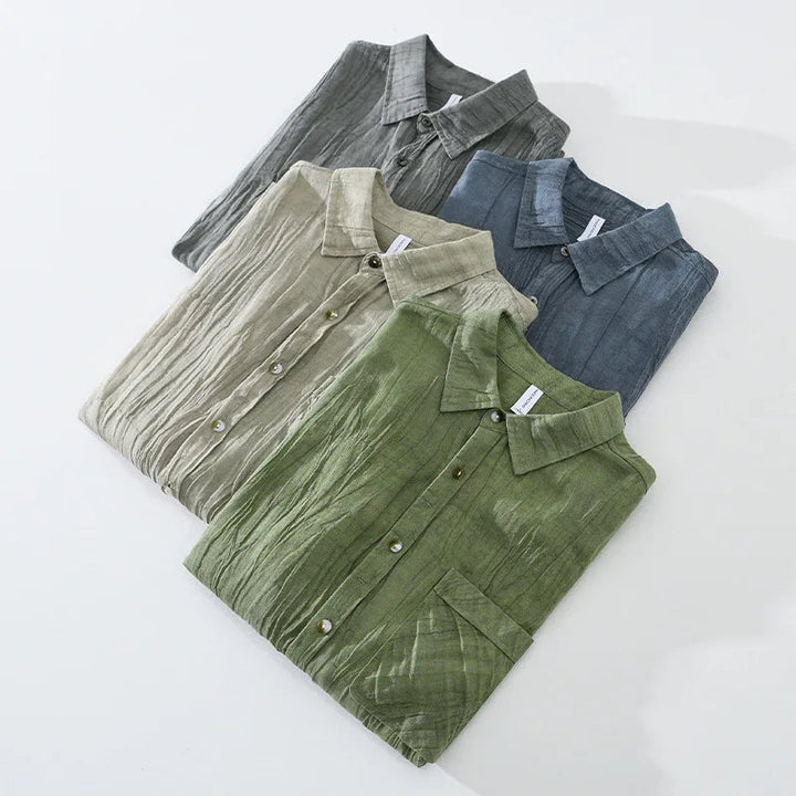 Men’s Long Sleeve Button-Up Shirt with Chest Pocket
