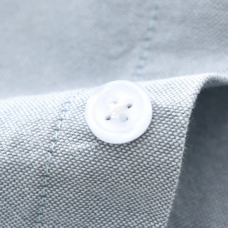 Men’s Long Sleeve Button-Up Shirt with Horizontal Stripe