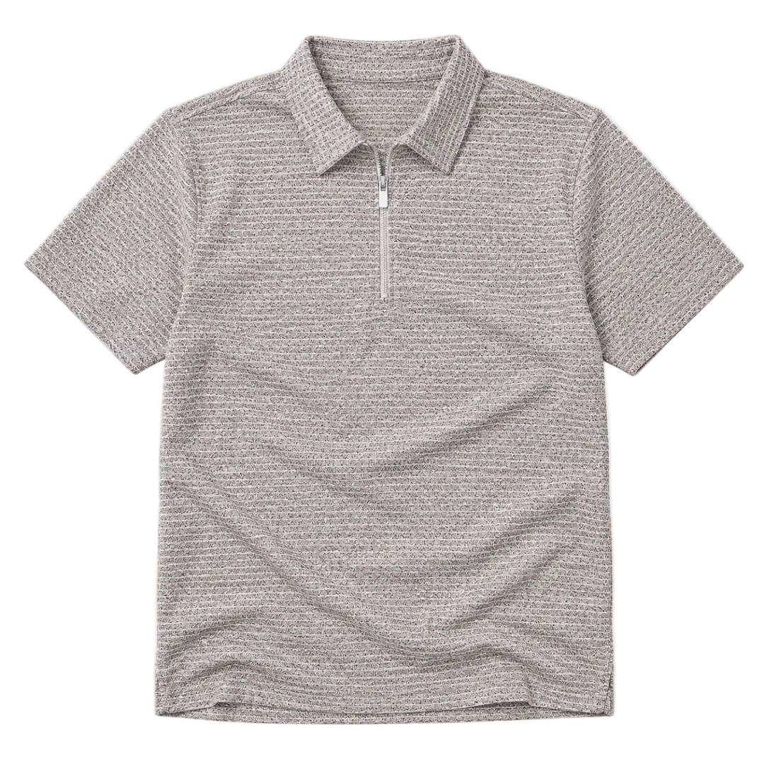 Men's Marled Half-Zip Polo Shirt