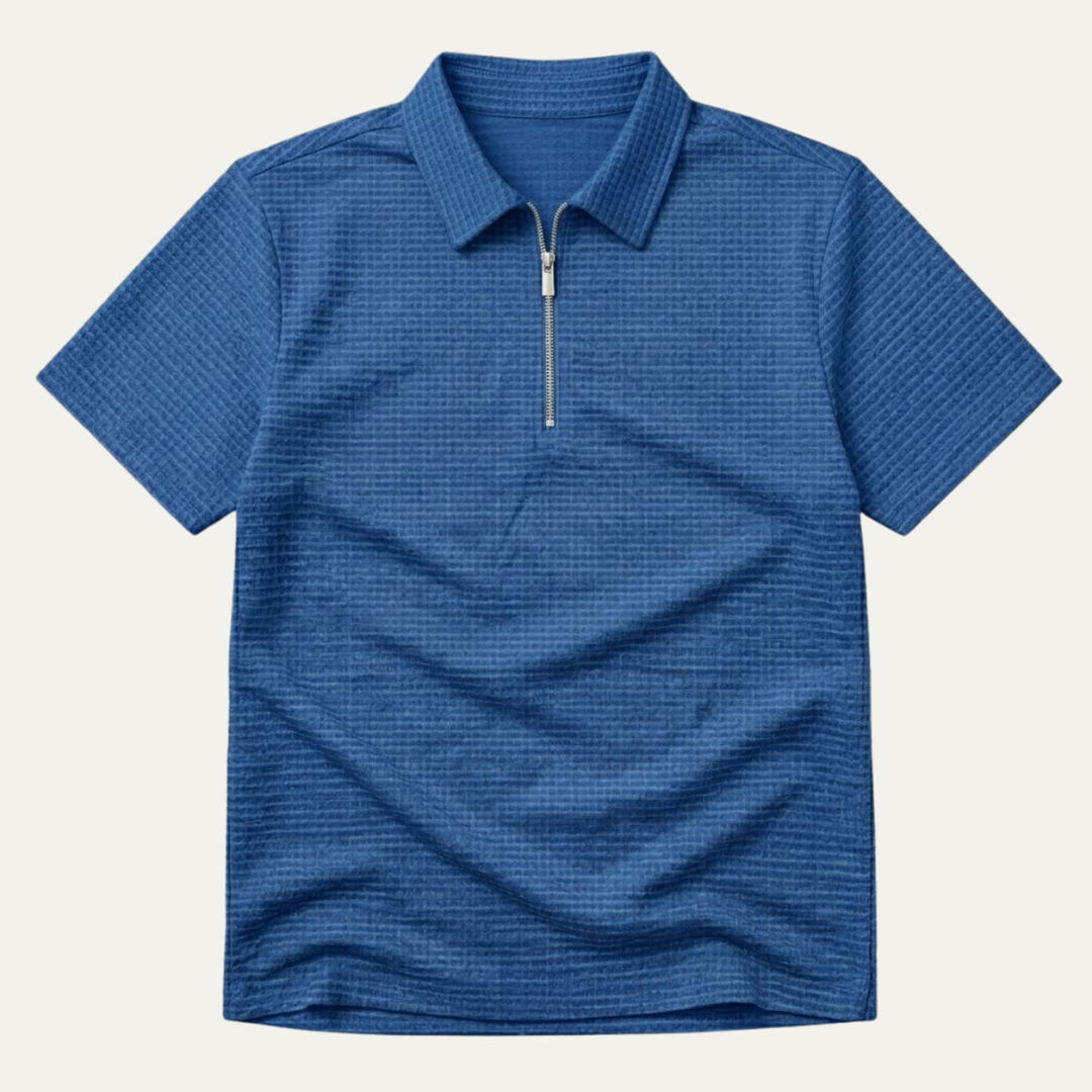 Men's Marled Half-Zip Polo Shirt