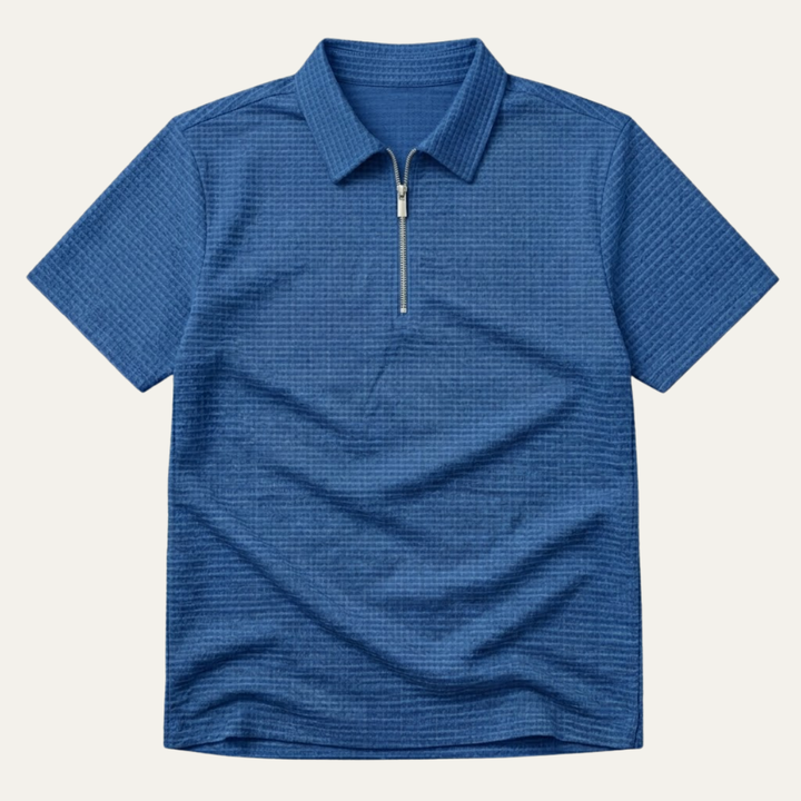 Men's Marled Half-Zip Polo Shirt