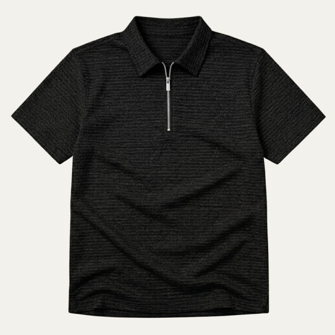 Men's Marled Half-Zip Polo Shirt