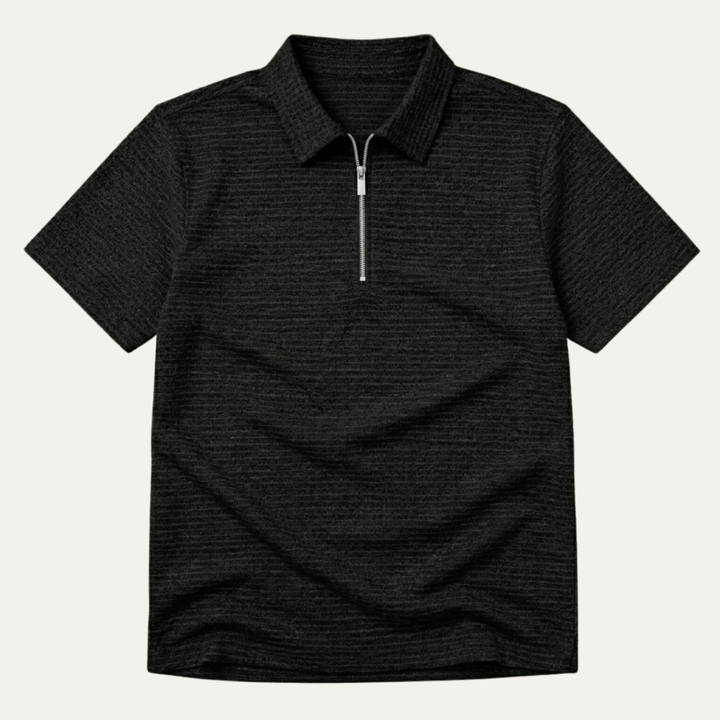 Men's Marled Half-Zip Polo Shirt