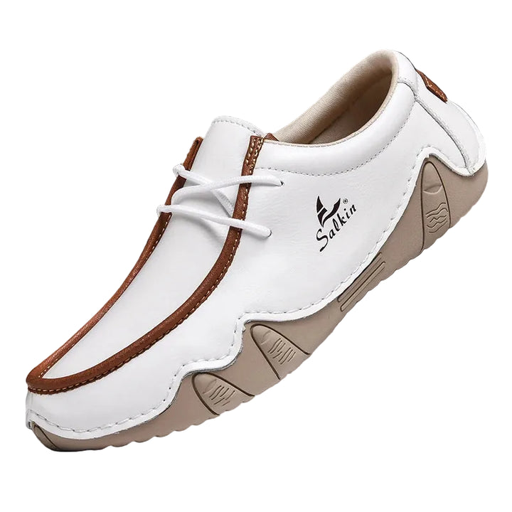 Men's Moc-Toe Lace-Up Sneakers with Contrast Trim