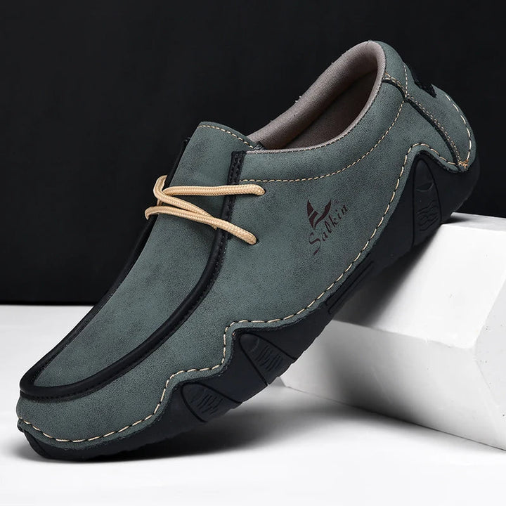 Men's Moc-Toe Lace-Up Sneakers with Contrast Trim