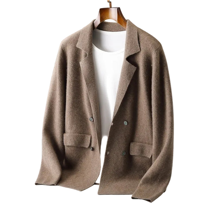 Men’s Notch-Lapel Knit Cardigan