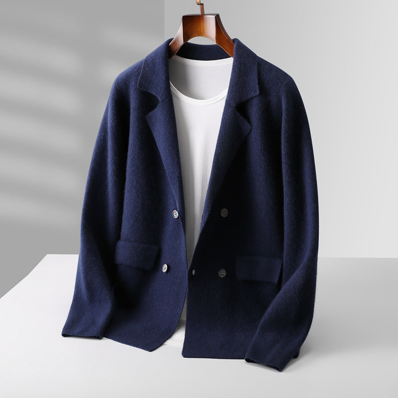 Men’s Notch-Lapel Knit Cardigan