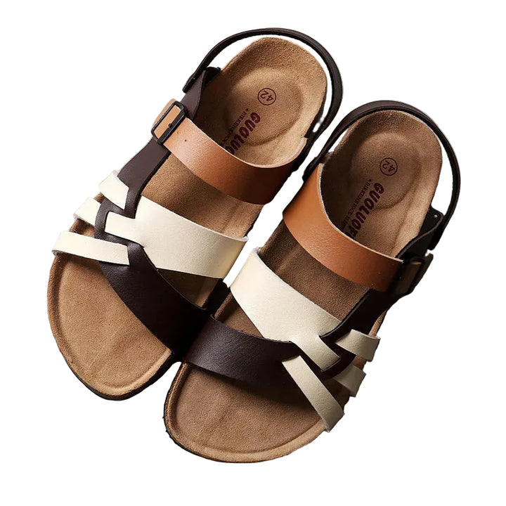 Men’s Open-Toe Sandals with Multi-Strap Upper and Adjustable Back Strap
