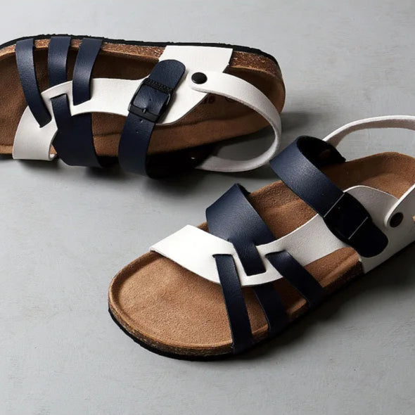Men’s Open-Toe Sandals with Multi-Strap Upper and Adjustable Back Strap