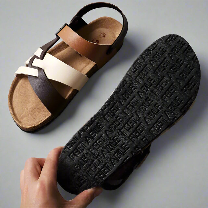 Men’s Open-Toe Sandals with Multi-Strap Upper and Adjustable Back Strap