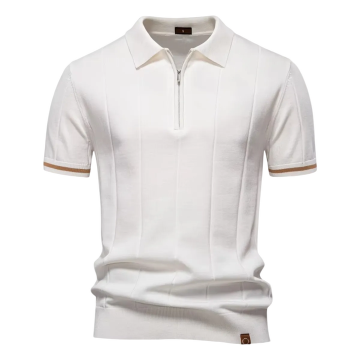 Men's Quarter-Zip Knit Polo Shirt