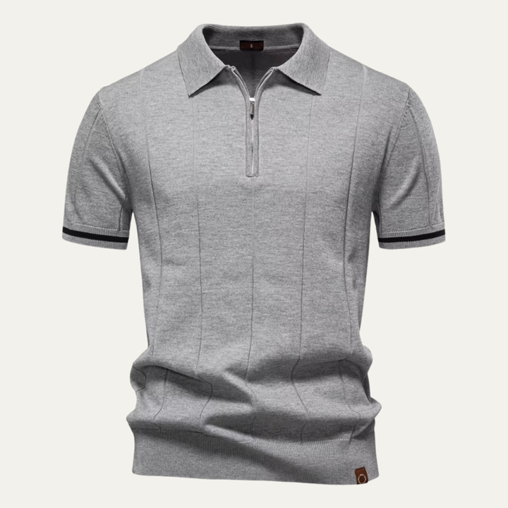 Men's Quarter-Zip Knit Polo Shirt