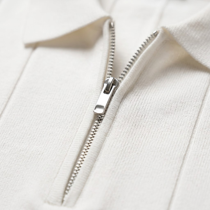 Men's Quarter-Zip Knit Polo Shirt