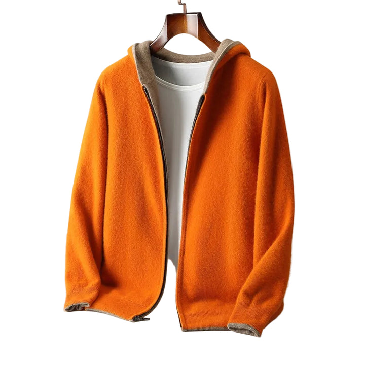 Men’s Reversible Zip-Up Knit Hoodie